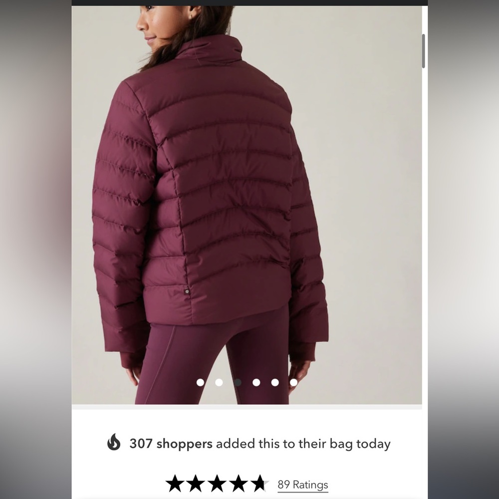 ATHLETA GIRL COOL DAYS DOWN JACKET size M(8-10). Never worn!